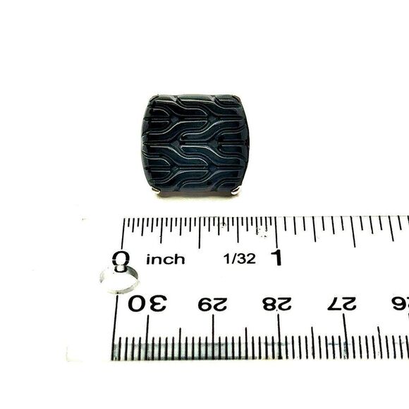 John Hardy Carved Onyx Cufflinks Sterling Silver Estate JH110 - Picture 13 of 13